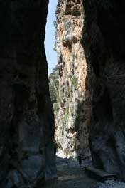 The 'Iron Gates', Samaria Gorge, Chania, Crete
