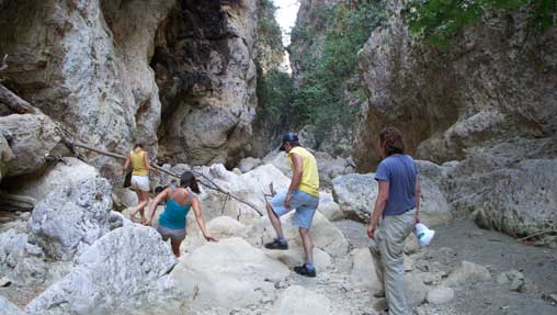 Hiking in the Patsos Gorge, Rethymnon, Crete