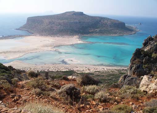 Walking to Balos Beach and Gramvousa, Chania, Crete