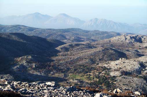 Alpine mountain landscape environment, Crete