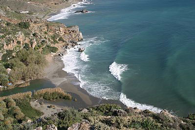 Preveli Beach and Lake in Winter, Rethymnon